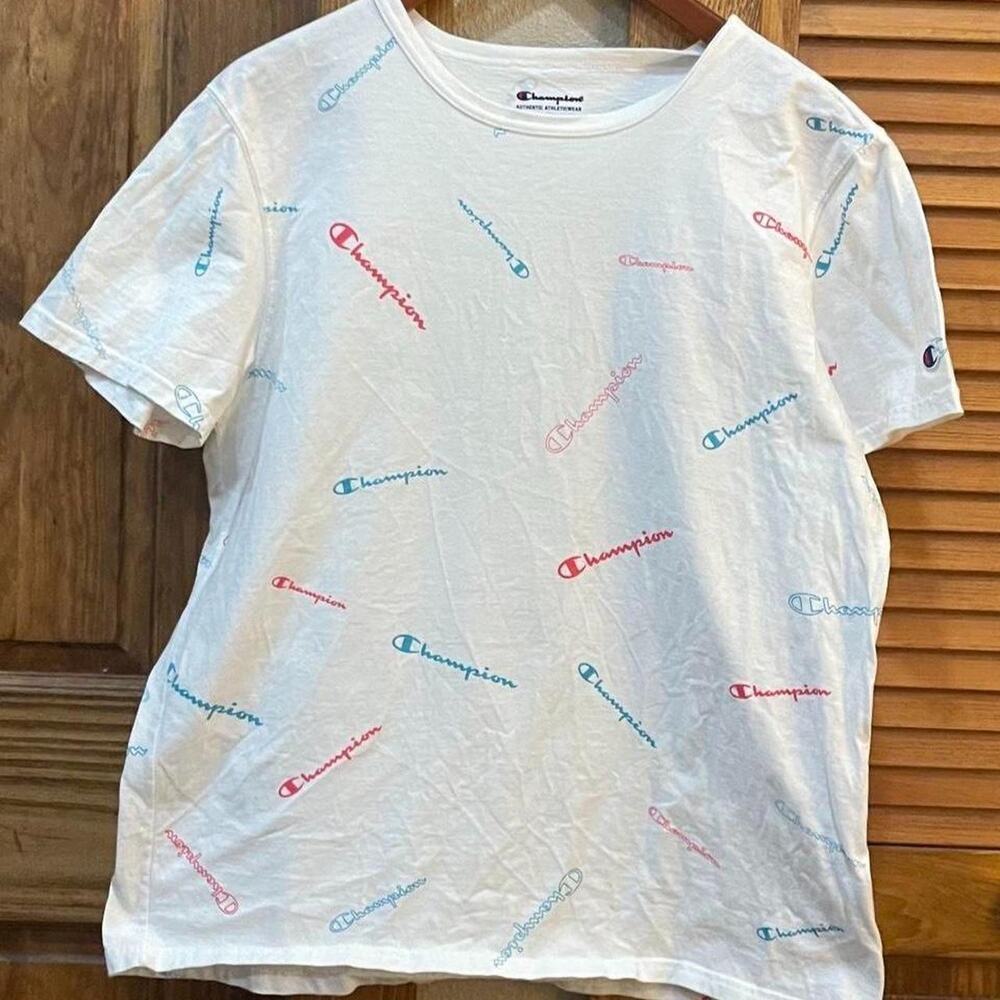 Champion white tee